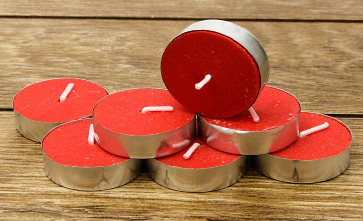 Nến Tealight màu đỏ - Nến Khai Quang - Cơ Sở Sản Xuất Nến Nghệ Thuật Khai Quang